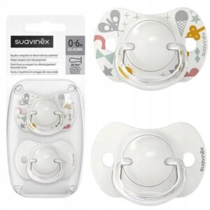 Suavinex Chupete SX PRO Silicona Fisiológica 0 a 6 Meses 2U Prints