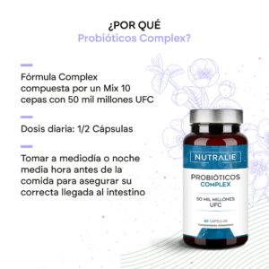 Nutralie Biprotics 10 Cepas Complex 60 Cápsulas - Imagen 2
